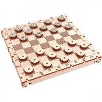 Конструктор Mr.Playwood Шашки механічні дерев'яні 10902 Конструктор Mr.Playwood Шашки механічні дерев'яні 10902