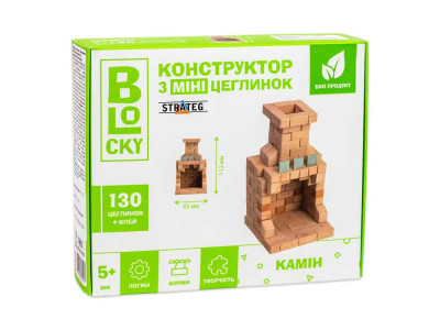 Будівельний набір для творчості з міні-цеглинок BLOCKY Камін Strateg 31025 Будівельний набір для творчості з міні-цеглинок BLOCKY Камін Strateg 31025