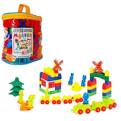 Дитячий конструктор "Майстер блок" (93 деталі) 1-025