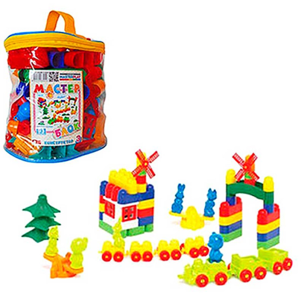 Дитячий конструктор "Майстер блок" (93 деталі) 1-025