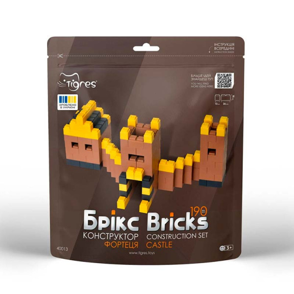Конструктор Tigres "Брікс" фортеця 190 елементів 40013 Конструктор Tigres "Брікс" фортеця 190 елементів 40013