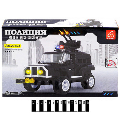 Конструктор "Поліцейська машина" 206 дет. р.32*215*5 см 23504