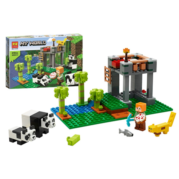 Конструктор "MINECRAFT" "Ферма панд" 210дет 11475 Конструктор "MINECRAFT" "Ферма панд" 210дет 11475