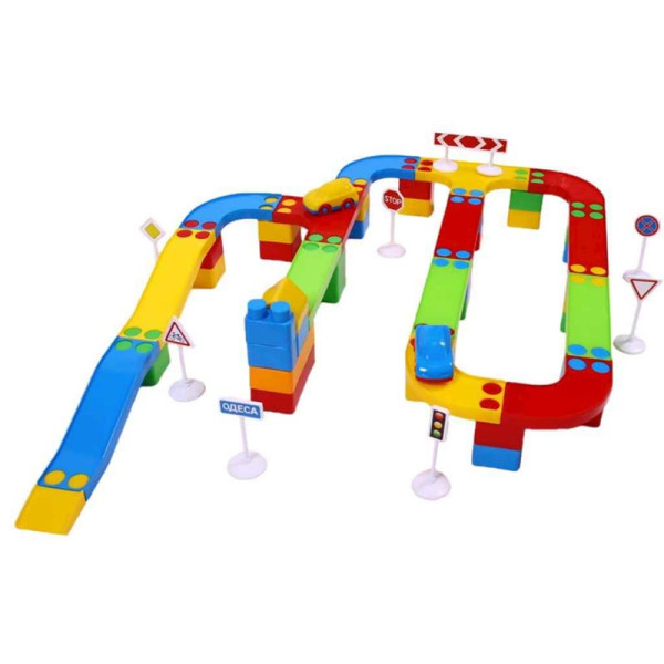 Конструктор Бамсик Кольорова дорога №3 64 деталі 114/24 Конструктор Бамсик Кольорова дорога №3 64 деталі 114/24