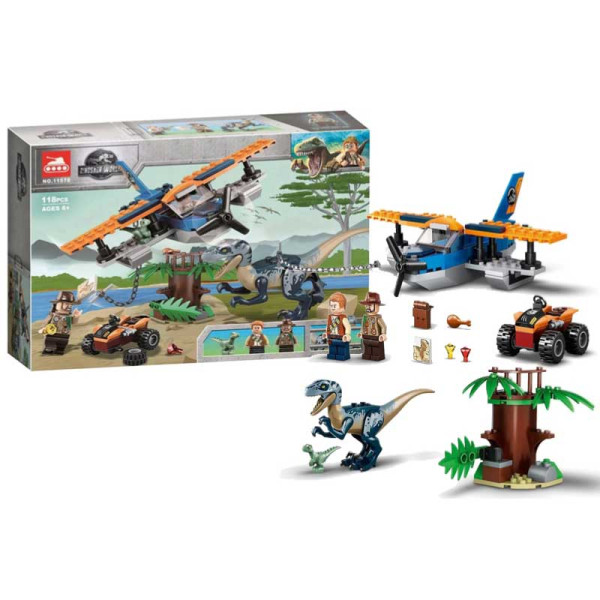 Конструктор "JURASSIC WORLD" "Велоцираптор порятунок на біплані" 118 детале 11578 Конструктор "JURASSIC WORLD" "Велоцираптор порятунок на біплані" 118 детале 11578