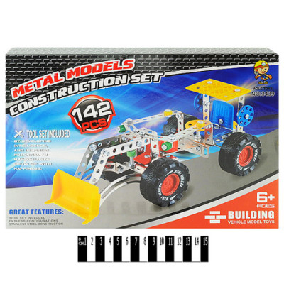 Конструктор металевий Трактор із ковшем 142 деталі 3439 Конструктор металевий Трактор із ковшем 142 деталі 3439