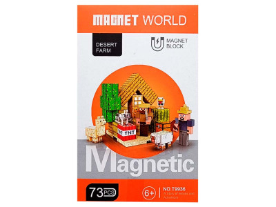 Конструктор магнітний Magnet world 73 кубики та фігурки T9936