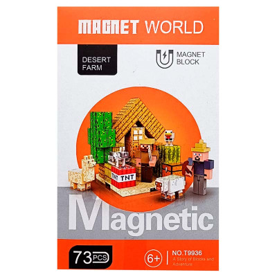 Конструктор магнітний Magnet world 73 кубики та фігурки T9936