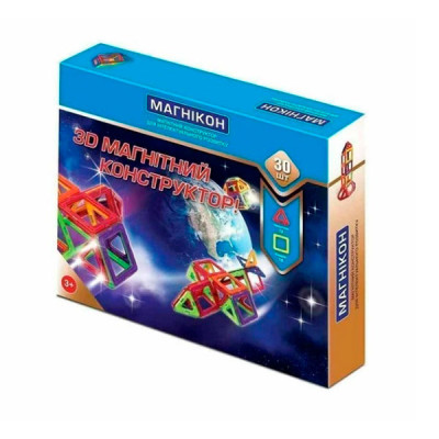 3D магнітний конструктор MagPlayer 30 дет МК-30