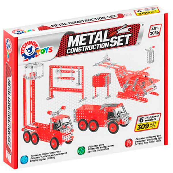Конструктор Технок "Пожежна техніка" металевий 2056 Конструктор Технок "Пожежна техніка" металевий 2056