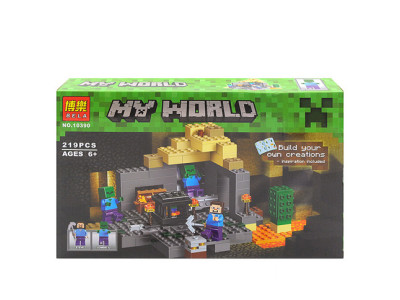"Brick " MINECRAFT" (коробка) 219 дет. р.32х21х6 см. 10390