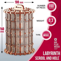 Конструктор Mr.Playwood Лабіринт "Scroll & hole" деревяний механічний 10701