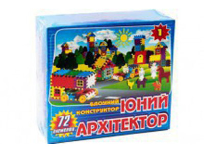 Конструктор блоковий Юний архітектор (72 деталі) Витв.