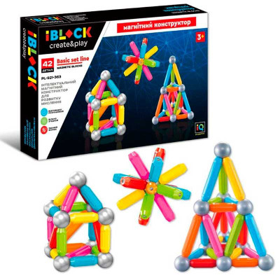 Конструктор магніт. IBLOCK арт. PL-921-363 (20шт) 42дет.короб. 57*6*35.5 PL-921-363 Конструктор магніт. IBLOCK арт. PL-921-363 (20шт) 42дет.короб. 57*6*35.5 PL-921-363