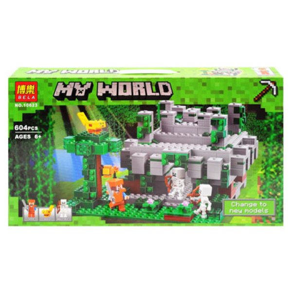 Конструктор "MINECRAFT" "Храм у Джунглях" (коробка) 604 дет. р.52*31*7 см 10623 Конструктор "MINECRAFT" "Храм у Джунглях" (коробка) 604 дет. р.52*31*7 см 10623