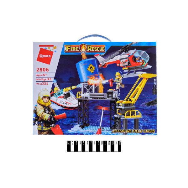 Конструктор Fire rescue "Пожежна техніка" 321 елемент 2806