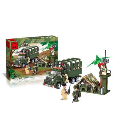 Конструктор BRICK військовий табір із вантажівкою 308 деталей 811 Конструктор BRICK військовий табір із вантажівкою 308 деталей 811