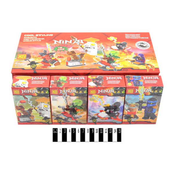 Конструктор "NINJA" (коробка 16 шт.) р.339*167*12 см 91005