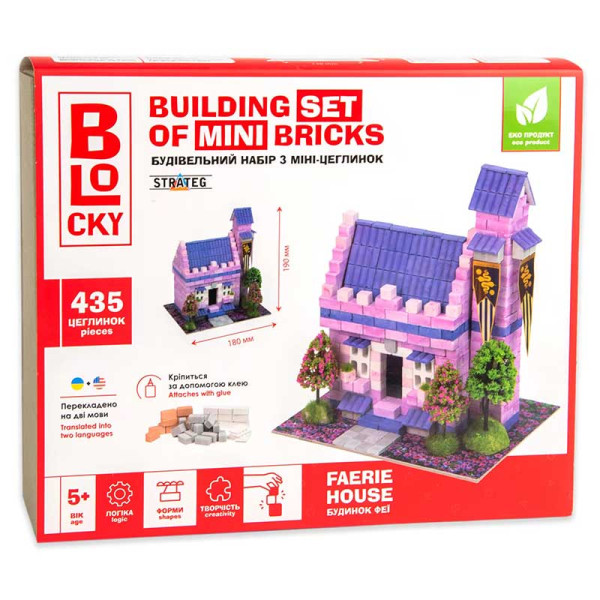 Будівельний набір для творчості з міні-цеглинок BLOCKY Будинок Феї Strateg 31020 Будівельний набір для творчості з міні-цеглинок BLOCKY Будинок Феї Strateg 31020