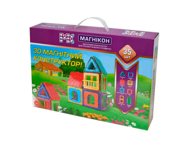 3D магнітний конструктор MagPlayer 35 дет МК-35 (201035)