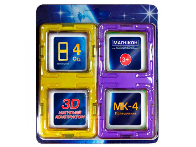 MK-4-ПР магнітний конструктор МАГНІКОН 4 дет. MK-4-ПР