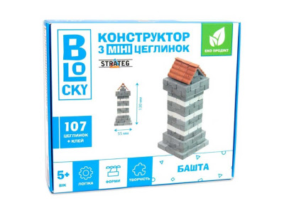 Будівельний набір для творчості з міні-цеглинок BLOCKY Башта Strateg 31022