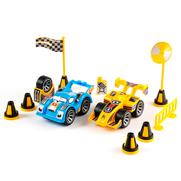 Конструктор "Автоклуб" (жовта і блакитна) Юника 71276 Конструктор "Автоклуб" (жовта і блакитна) Юника 71276