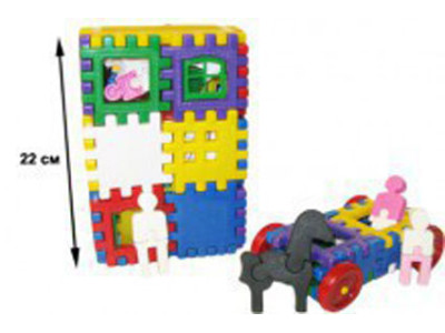 Конструктор блоковий Юний архітектор (76 деталей) Витв.