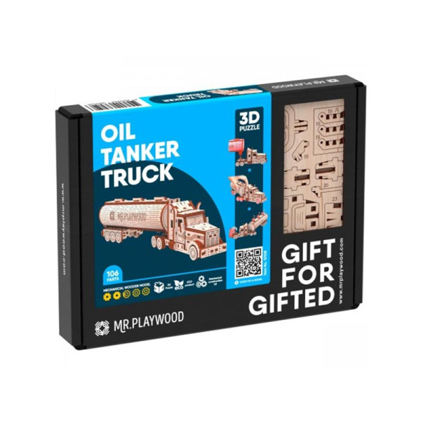 Конструктор Mr.Playwood Бензовоз механічний деревяний 10108