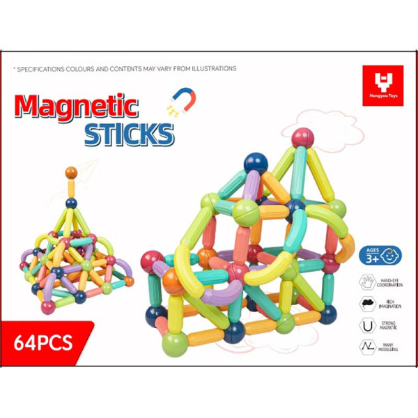 Конструктор магнітний 64PCS HY8064 Конструктор магнітний 64PCS HY8064