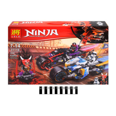 Конструктор "NINJA" "Вуличні перегони змій" 324 деталей 31116 31116 Конструктор "NINJA" "Вуличні перегони змій" 324 деталей 31116 31116