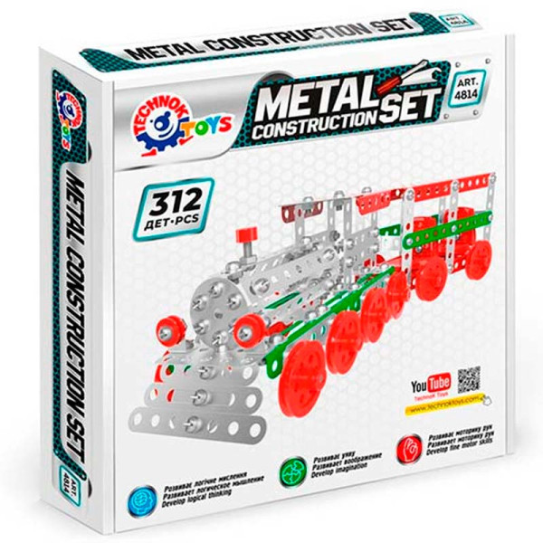 Конструктор ТехноК Поїзд металевий 4814