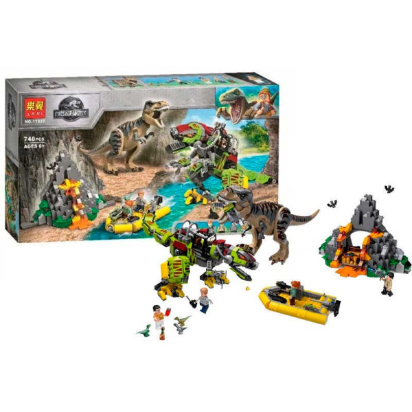 Конструктор "JURASSIC WORLD" "Бій тиранозавра та робота-динозавра" 740детал 11337 Конструктор "JURASSIC WORLD" "Бій тиранозавра та робота-динозавра" 740детал 11337