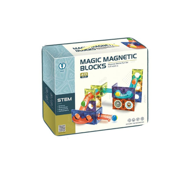 Конструктор магнітний гірка 40 деталей 1200 Конструктор магнітний гірка 40 деталей 1200