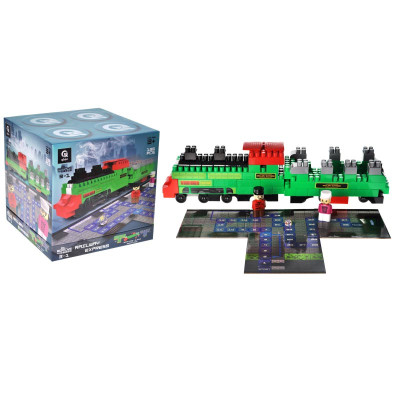 Конструктор qbee "Block&Steps: Залізничний Експрес" 136 деталей блочний QB300-202