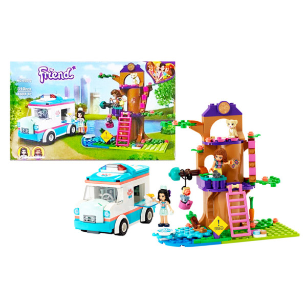 Конструктор "FRIENDS" "Швидка ветклініка" 310 дит. 60012