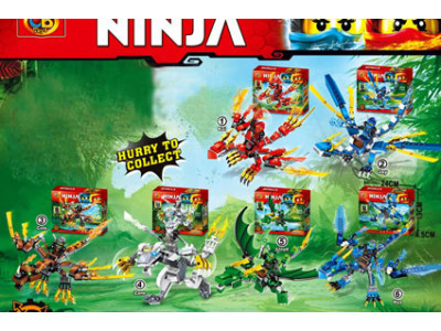 Конструктор NINJA 6 видів 5374
