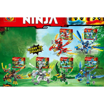 Конструктор NINJA 6 видів 5374
