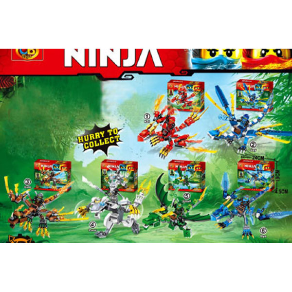 Конструктор NINJA 6 видів 5374