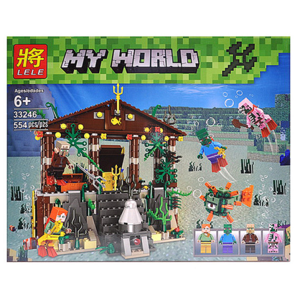 Конструктор "MINECRAFT" "Будинок посейдона" 554 елементи 33246 Конструктор "MINECRAFT" "Будинок посейдона" 554 елементи 33246