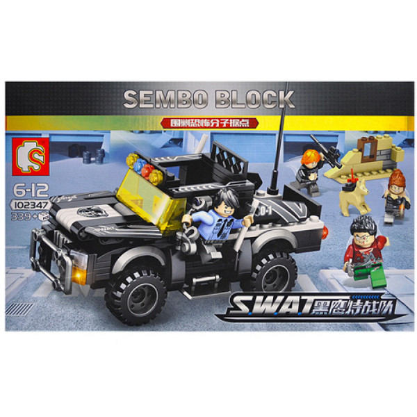 Конструктор SEMBO SWAT "Джип" 339 елементів 102347 Конструктор SEMBO SWAT "Джип" 339 елементів 102347