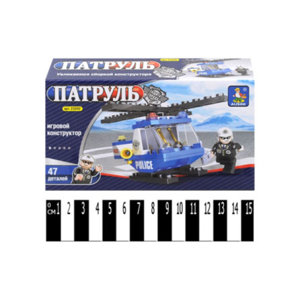 "Brick" "Серія поліцейський машин-вертоліт" р.165х95х45 см 23202
