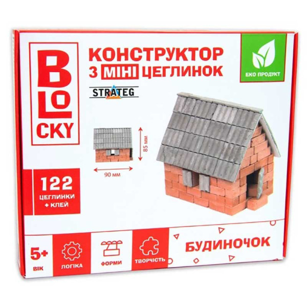 Будівельний набір для творчості з міні-цеглинок BLOCKY Будиночок Strateg 31023 Будівельний набір для творчості з міні-цеглинок BLOCKY Будиночок Strateg 31023