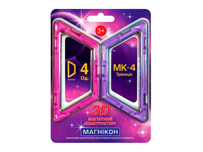 MK-4-ТП магнітний конструктор МАГНІКОН 4 дет. MK-4-ТП