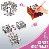 Конструктор Mr.Playwood Скринька "Чарівна квітка" механічна дерев'яна 10801 Конструктор Mr.Playwood Скринька "Чарівна квітка" механічна дерев'яна 10801