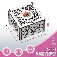 Конструктор Mr.Playwood Скринька "Чарівна квітка" механічна дерев'яна 10801 Конструктор Mr.Playwood Скринька "Чарівна квітка" механічна дерев'яна 10801