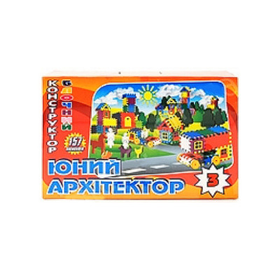 Конструктор блоковий Юний архітектор (157 деталей) Витв.