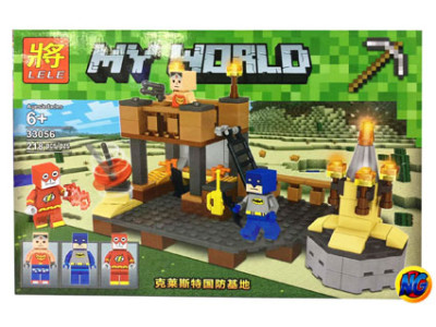 Конструктор "MINECRAFT" "Супергерої" (коробка) 218 дет. р.325*225*6см 33056 Конструктор "MINECRAFT" "Супергерої" (коробка) 218 дет. р.325*225*6см 33056