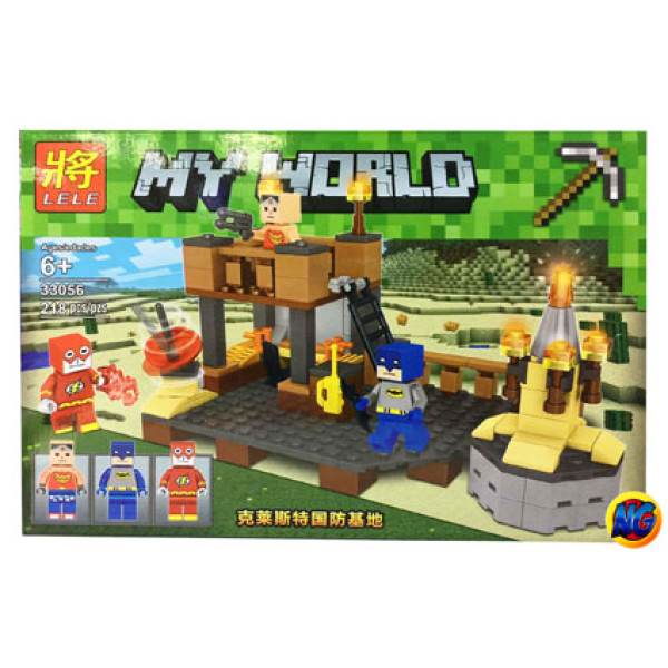 Конструктор "MINECRAFT" "Супергерої" (коробка) 218 дет. р.325*225*6см 33056 Конструктор "MINECRAFT" "Супергерої" (коробка) 218 дет. р.325*225*6см 33056