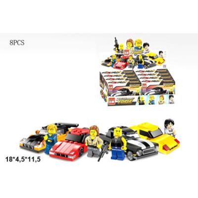 Конструктор BRICK Машина 8 деталей (4 види) 1225-1228
